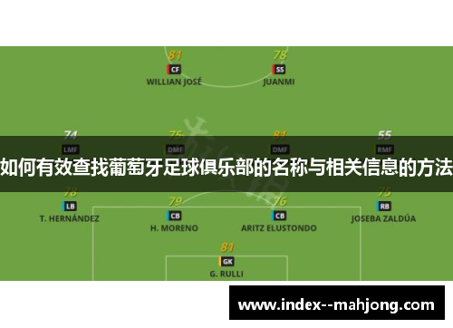 如何有效查找葡萄牙足球俱乐部的名称与相关信息的方法